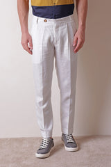 GRIGIO PURE LINEN TROUSER