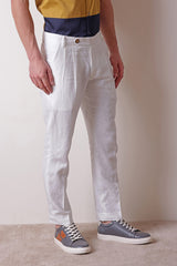 GRIGIO PURE LINEN TROUSER