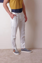 GRIGIO PURE LINEN TROUSER