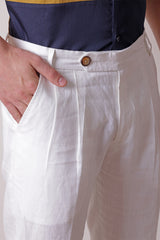 GRIGIO PURE LINEN TROUSER