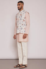 Peach Floral Bundi 3 piece set