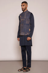 Geometrical Navy Bundi 3 piece set