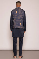Geometrical Navy Bundi 3 piece set