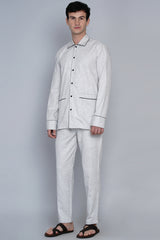 KOLDING- WHITE TEXTURED CO-ORD SET