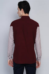 MALMO- ASYMMETRIC COLOUR BLOCKED SHIRT