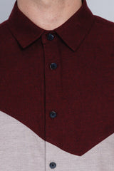 MALMO- ASYMMETRIC COLOUR BLOCKED SHIRT