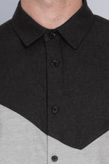 RAISIO- ASYMMETRIC COLOUR BLOCKED SHIRT