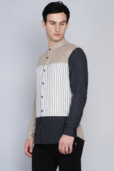 OSLO- STYLISED COLOUR BLOCKED SHIRT