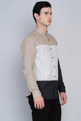OSLO- STYLISED COLOUR BLOCKED SHIRT