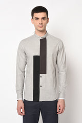 EUPSY- ASYMMETRIC COLOUR BLOCKED SHIRT