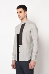 EUPSY- ASYMMETRIC COLOUR BLOCKED SHIRT