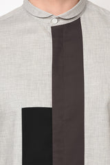 EUPSY- ASYMMETRIC COLOUR BLOCKED SHIRT