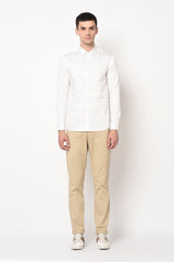 MONTILLA- WHITE SHIRT WITH TUCKS