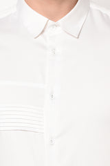 MONTILLA- WHITE SHIRT WITH TUCKS