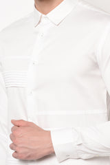 MONTILLA- WHITE SHIRT WITH TUCKS
