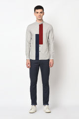 ALCOY- ASYMMETRIC COLOUR BLOCKED SHIRT