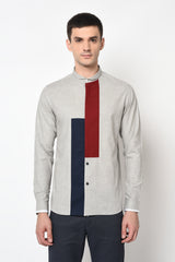ALCOY- ASYMMETRIC COLOUR BLOCKED SHIRT