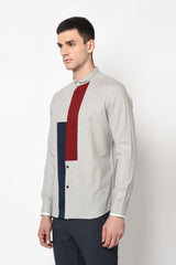 ALCOY- ASYMMETRIC COLOUR BLOCKED SHIRT