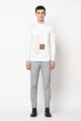 MONFORTE- STYLISED GRAPHIC CUT AND SEW SHIRT
