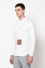 MONFORTE- STYLISED GRAPHIC CUT AND SEW SHIRT