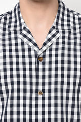 OSUNA- NAVY GINGHAM CO-ORD SET