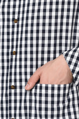 OSUNA- NAVY GINGHAM CO-ORD SET