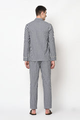 OSUNA- NAVY GINGHAM CO-ORD SET