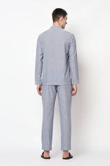 TERUEL- BLUE STRIPED CO-ORD SET