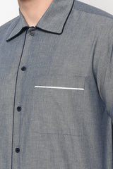 BILBAO- BLUE CHAMBRAY CO-ORD SET