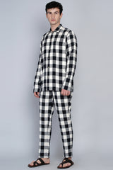 VISBY- BLACK GINGHAM CO-ORD SET