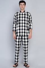 VISBY- BLACK GINGHAM CO-ORD SET