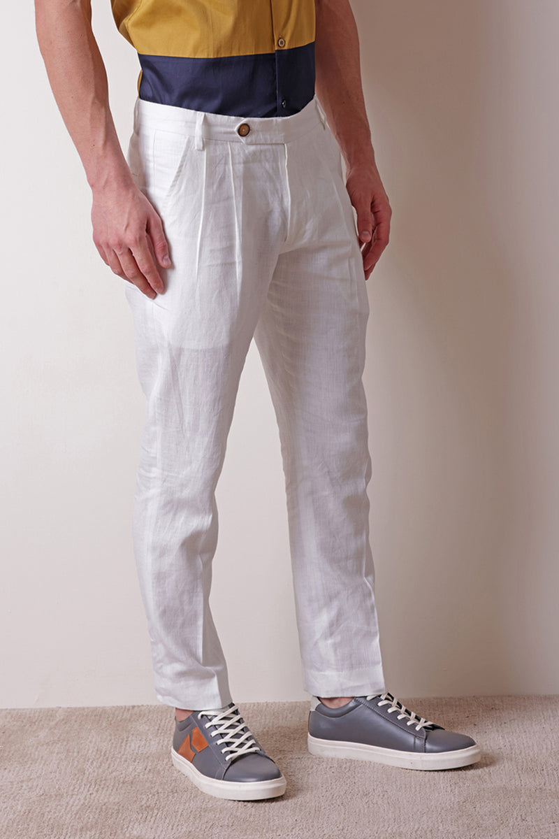 GRIGIO PURE LINEN TROUSER - Main Image