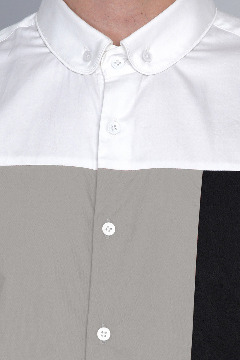 HALDEN- FRONT PANEL COLOUR BLOCKED SHIRT