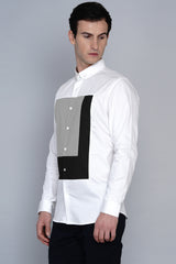 HALDEN- FRONT PANEL COLOUR BLOCKED SHIRT