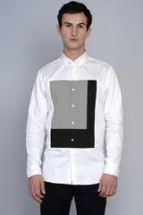 HALDEN- FRONT PANEL COLOUR BLOCKED SHIRT