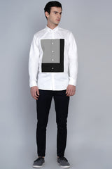HALDEN- FRONT PANEL COLOUR BLOCKED SHIRT