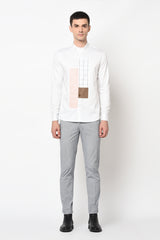 MONFORTE- STYLISED GRAPHIC CUT AND SEW SHIRT